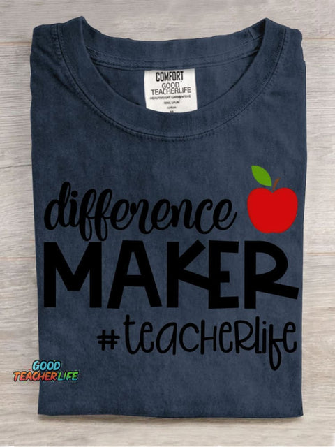 Teacherlife Pattern T-shirt