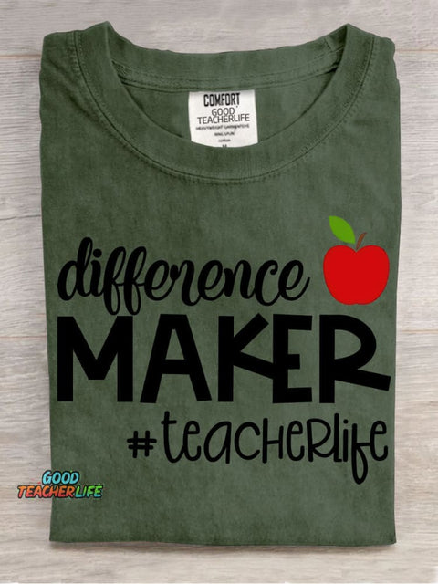 Teacherlife Pattern T-shirt