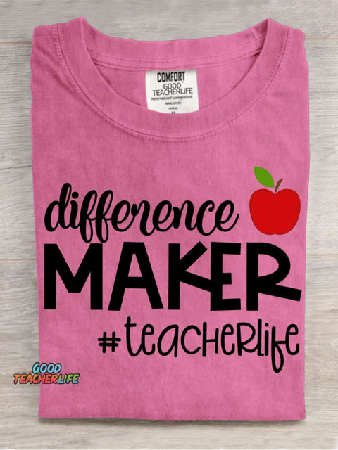 Teacherlife Pattern T-shirt