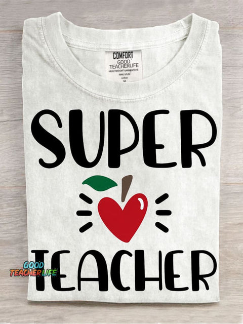 Super Teacher Pattern T-shirt
