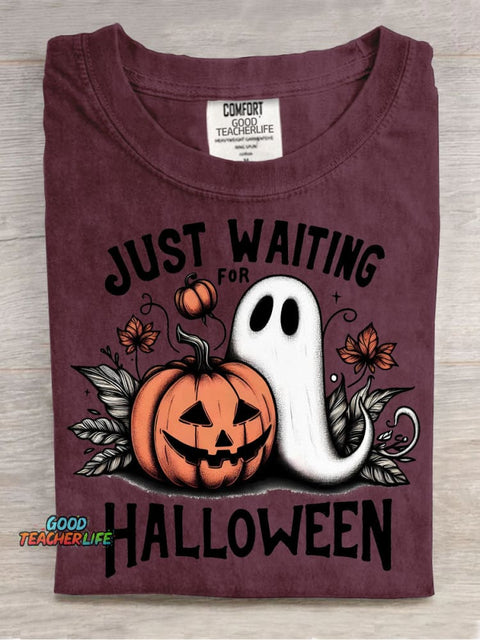 Just Waiting for Halloween Decorative Pattern T-shirt
