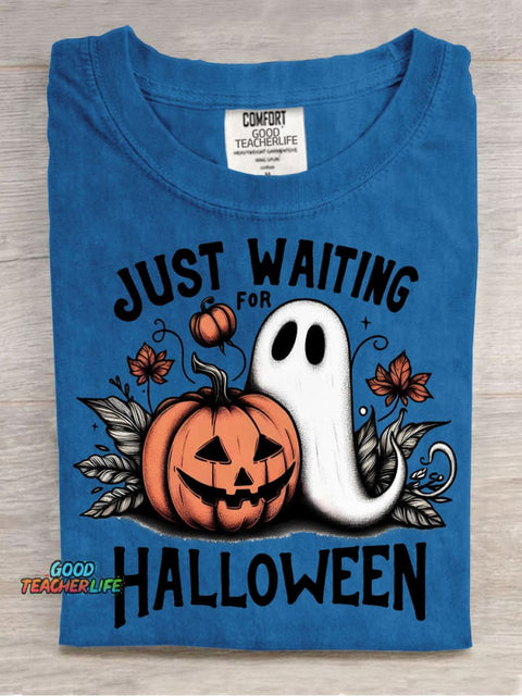 Just Waiting for Halloween Decorative Pattern T-shirt