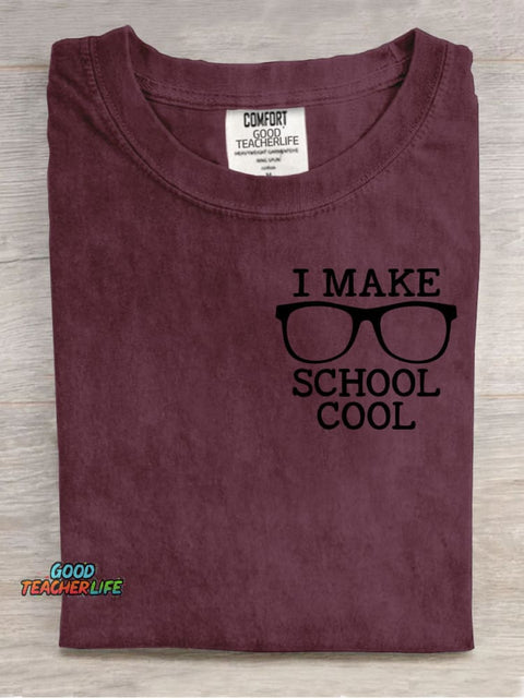 Teacher Make School Cool Decorative Pattern T-shirt
