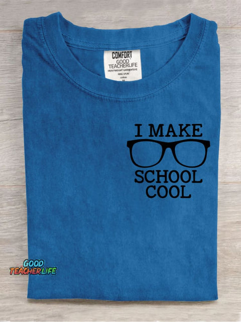 Teacher Make School Cool Decorative Pattern T-shirt