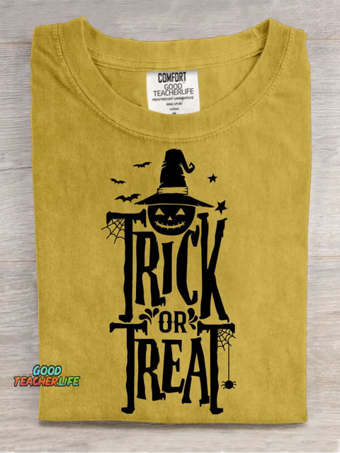 Trick or Treat Halloween Decorative Pattern T-shirt