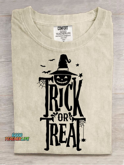 Trick or Treat Halloween Decorative Pattern T-shirt