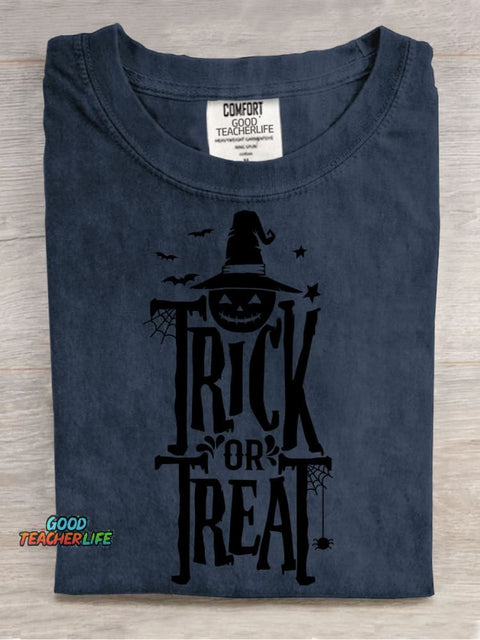 Trick or Treat Halloween Decorative Pattern T-shirt
