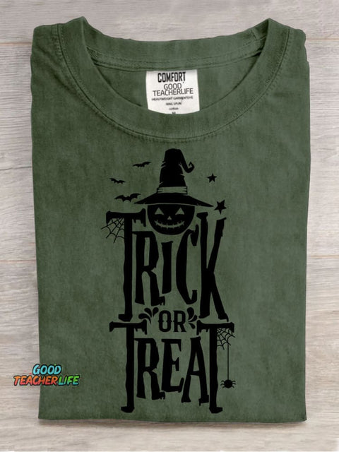 Trick or Treat Halloween Decorative Pattern T-shirt