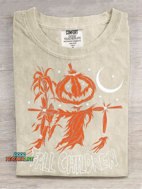 Fall Children Halloween Decorative Pattern T-shirt