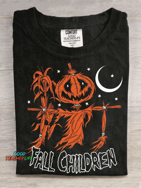 Fall Children Halloween Decorative Pattern T-shirt