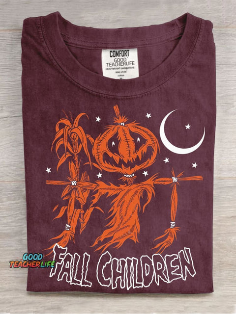 Fall Children Halloween Decorative Pattern T-shirt