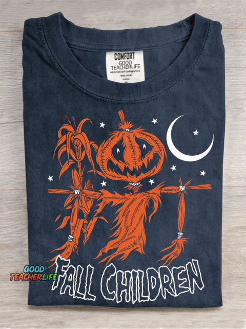 Fall Children Halloween Decorative Pattern T-shirt
