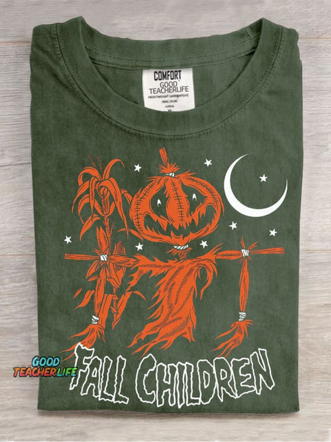 Fall Children Halloween Decorative Pattern T-shirt