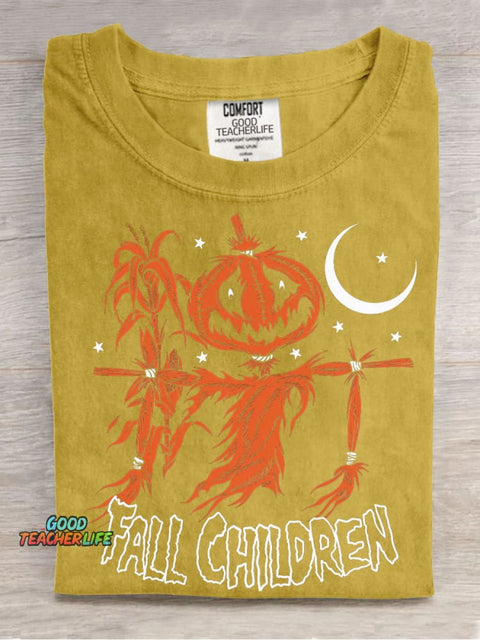 Fall Children Halloween Decorative Pattern T-shirt