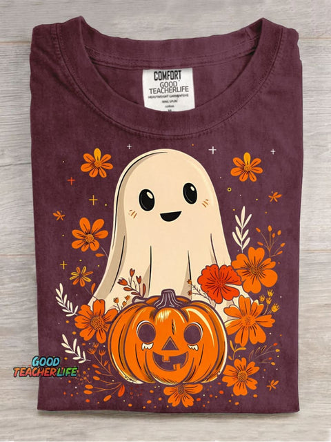 Halloween Little Ghost Decorative Pattern T-shirt