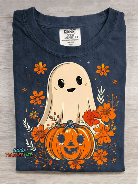 Halloween Little Ghost Decorative Pattern T-shirt