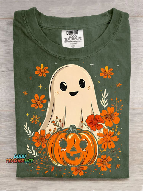 Halloween Little Ghost Decorative Pattern T-shirt