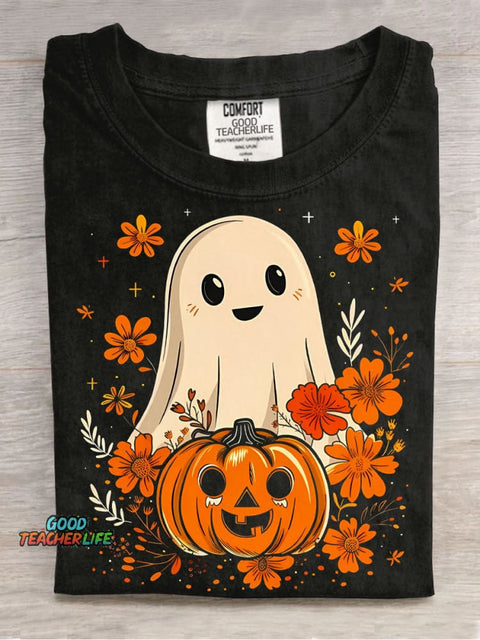 Halloween Little Ghost Decorative Pattern T-shirt