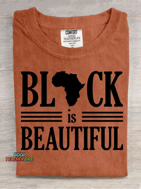 Black Is Beautiful Decorative Pattern T-shirt