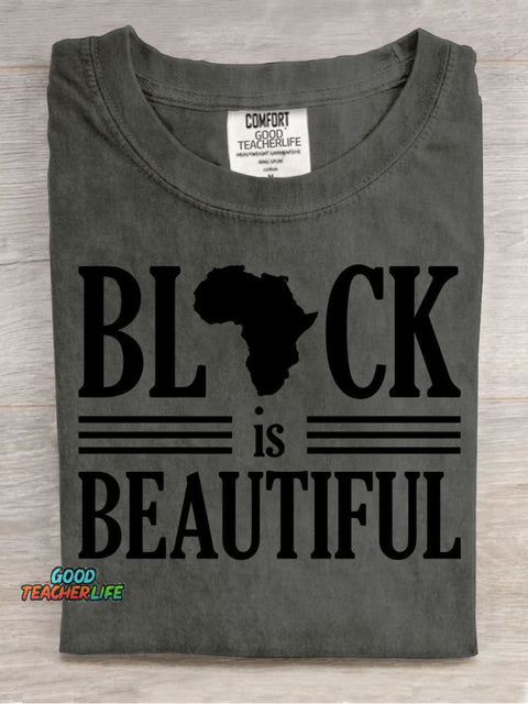 Black Is Beautiful Decorative Pattern T-shirt