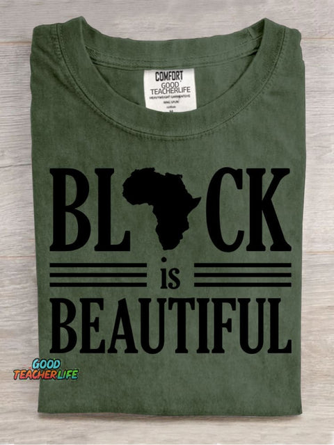 Black Is Beautiful Decorative Pattern T-shirt