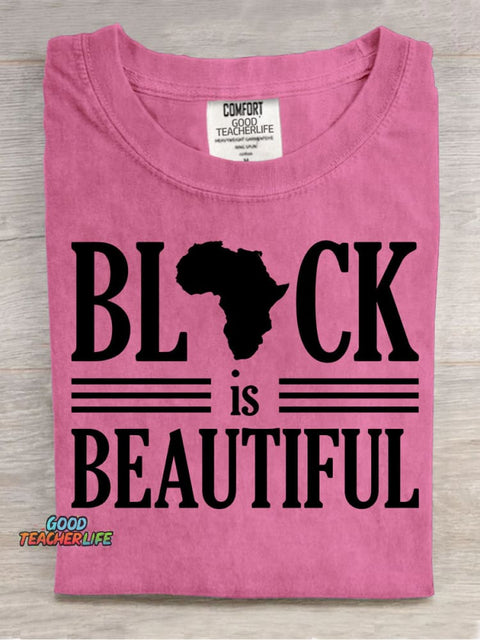 Black Is Beautiful Decorative Pattern T-shirt