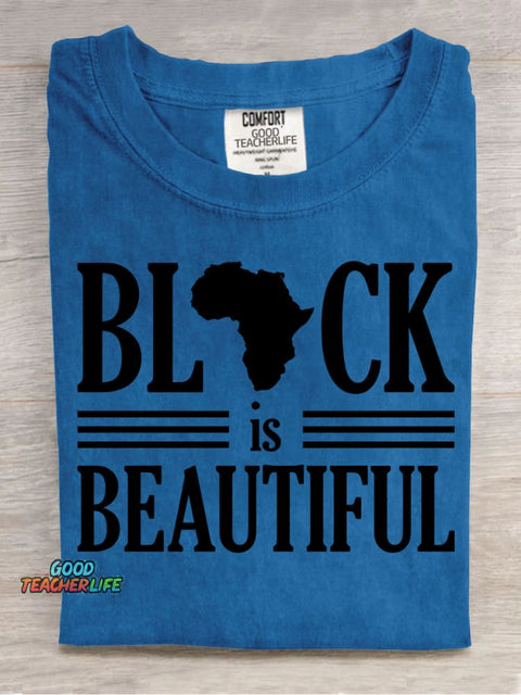 Black Is Beautiful Decorative Pattern T-shirt