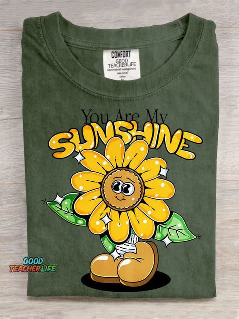 You Are My Sunshine Decorative Pattern T-shirt