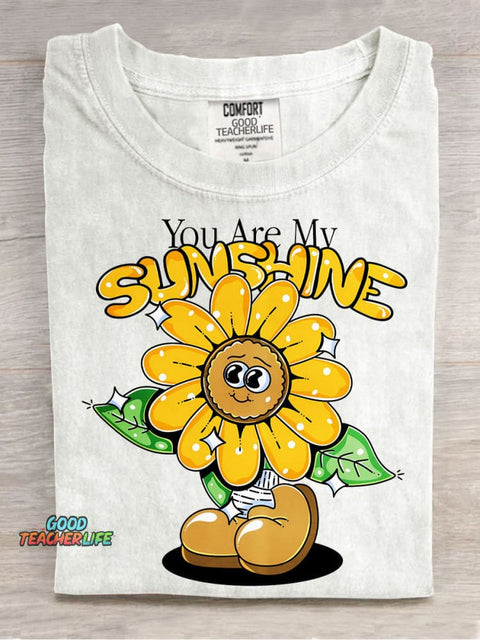 You Are My Sunshine Decorative Pattern T-shirt