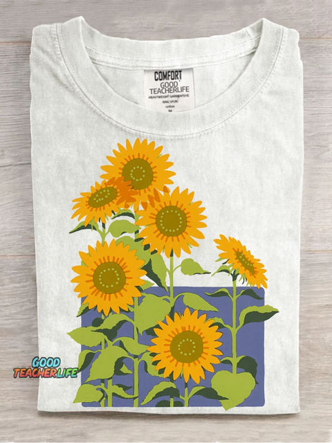 Sunflower Decorative Pattern T-shirt