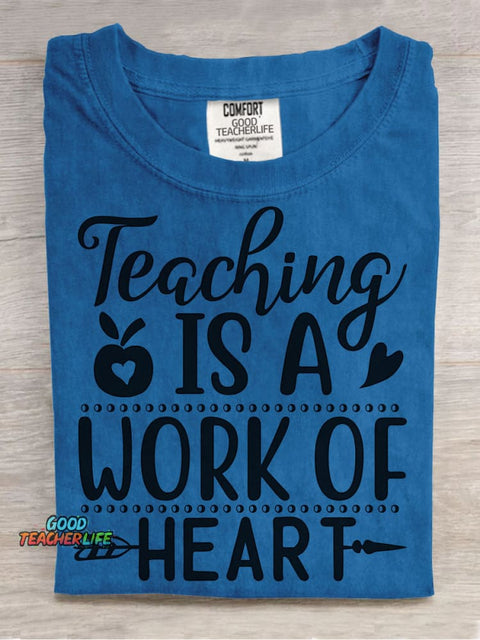 Work of Heart Decorative Pattern T-shirt