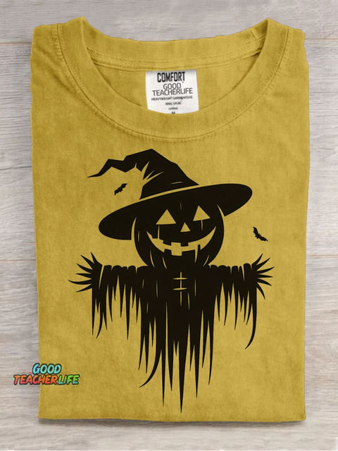 Pumpkin Scarecrow Halloween Decorative Patterns T-shirt