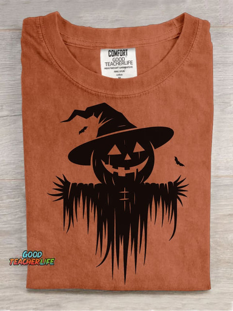 Pumpkin Scarecrow Halloween Decorative Patterns T-shirt
