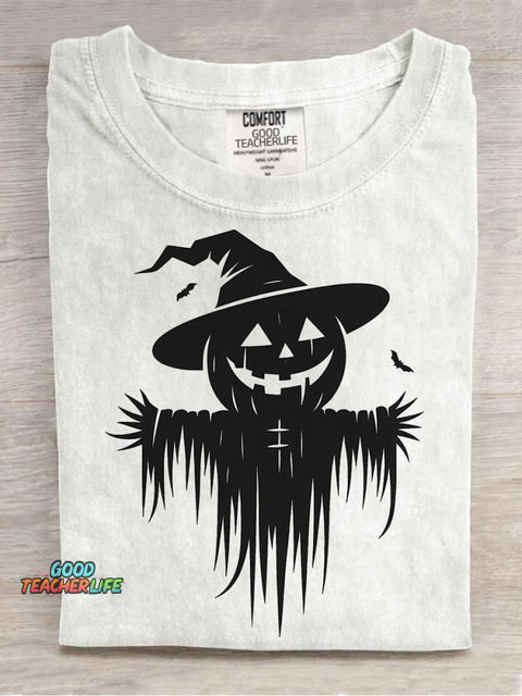 Pumpkin Scarecrow Halloween Decorative Patterns T-shirt