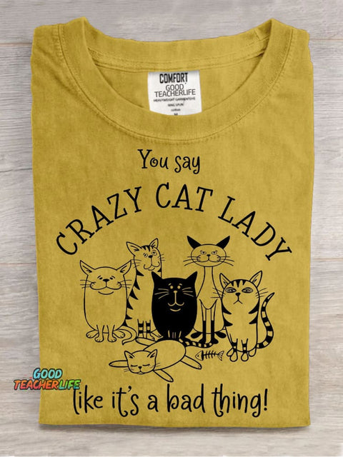 Crazy Cat Lady Decorative Pattern T-shirt