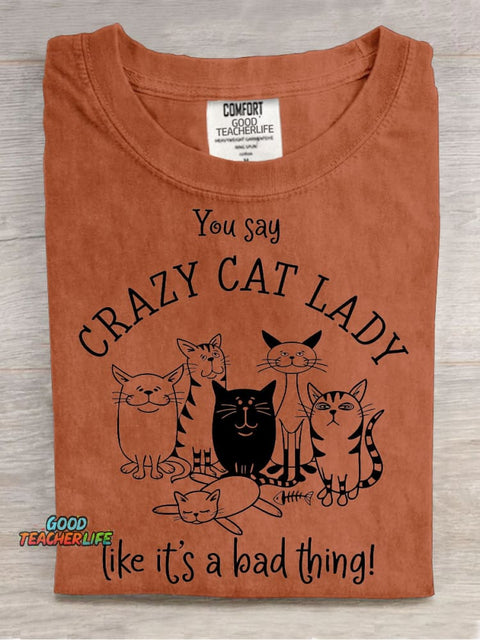 Crazy Cat Lady Decorative Pattern T-shirt