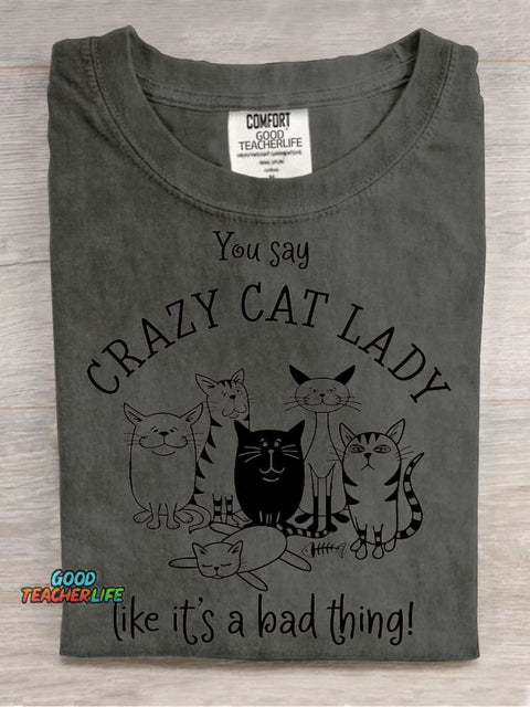 Crazy Cat Lady Decorative Pattern T-shirt