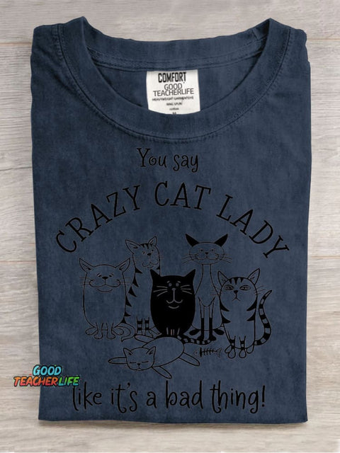 Crazy Cat Lady Decorative Pattern T-shirt