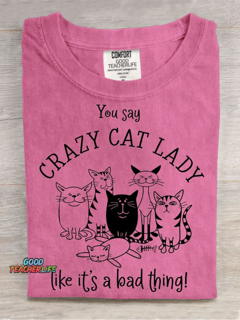 Crazy Cat Lady Decorative Pattern T-shirt