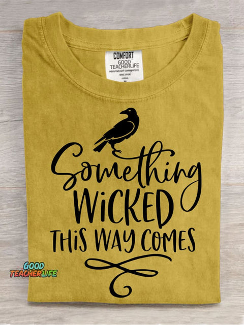 Wicked Comes Halloween Decorative Pattern T-shirt