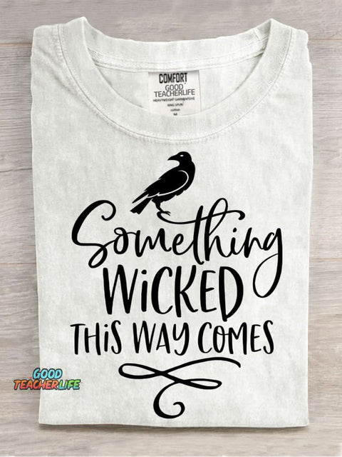 Wicked Comes Halloween Decorative Pattern T-shirt
