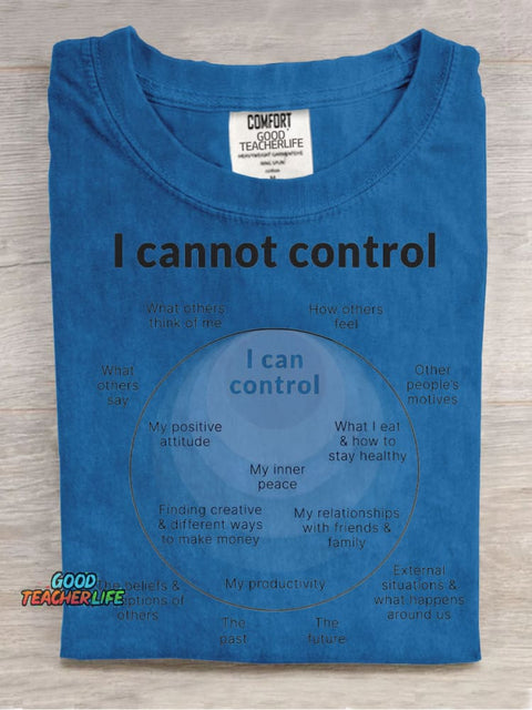I Can and I Can Not Control Decorative Pattern T-shirt
