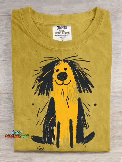 Cute Dog Decorative Pattern T-shirt