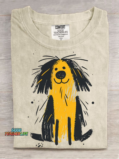 Cute Dog Decorative Pattern T-shirt
