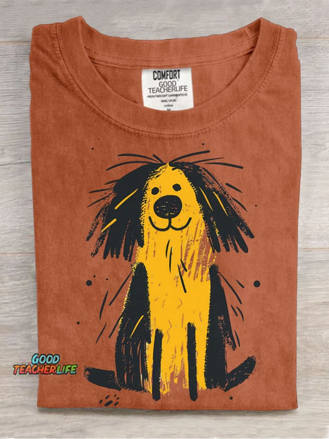 Cute Dog Decorative Pattern T-shirt