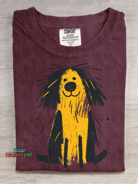 Cute Dog Decorative Pattern T-shirt