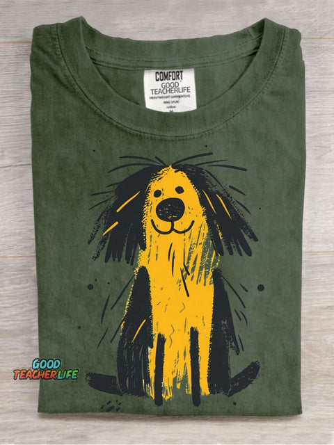 Cute Dog Decorative Pattern T-shirt
