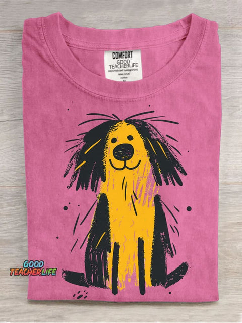 Cute Dog Decorative Pattern T-shirt