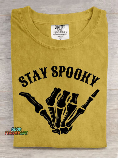 Stay Spooky Halloween Decorative Patterns T-shirt