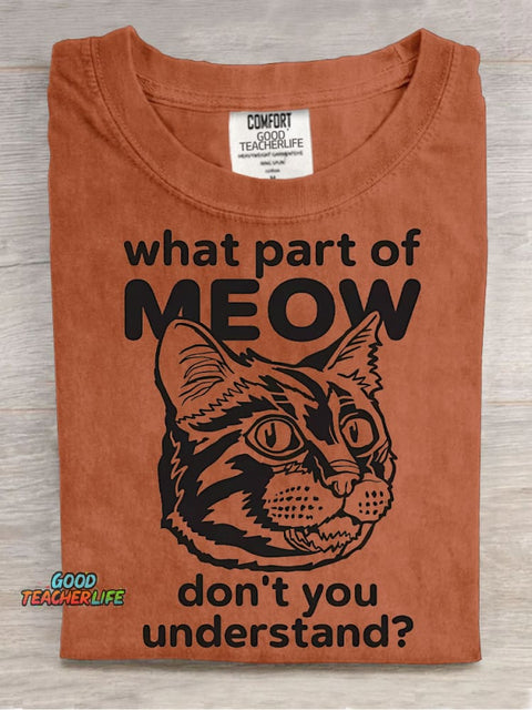 What Part of Meow Problems Decorative Patterns T-shirt